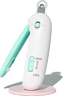 Cat Nail Clipper | Cat Nail Trimmer with Clipping Debris Storage, Adjustable Sizes, Hidden Nail File, Round Hole Blade for Injury-Free Grooming Tool for Pets