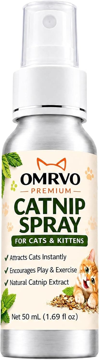Catnip Spray for Cats & Kittens, Natural Catnip Extract Spray for Toys, Scratchers & Beds, Encourages Play & Exercise, Calming & Interactive Cat Spray, 50 mL / 1.69 fl oz