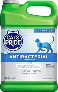 Cat's Pride Antibacterial Cat Litter: Destroys 99.9% of Odor-Causing Bacteria - Powerful Odor Control - Premium Lightweight Clumping Litter - Scented, 12 Pounds