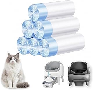 Cat Litter Bags 120 Count,26.37"x15.74" Drawstring Closure Litter Box Liners for Automatic Litter Box,Heavy Duty Cat Poop Bags,Thick Tear-Resistant Waste Bags for Self-Cleaning Box Replacement