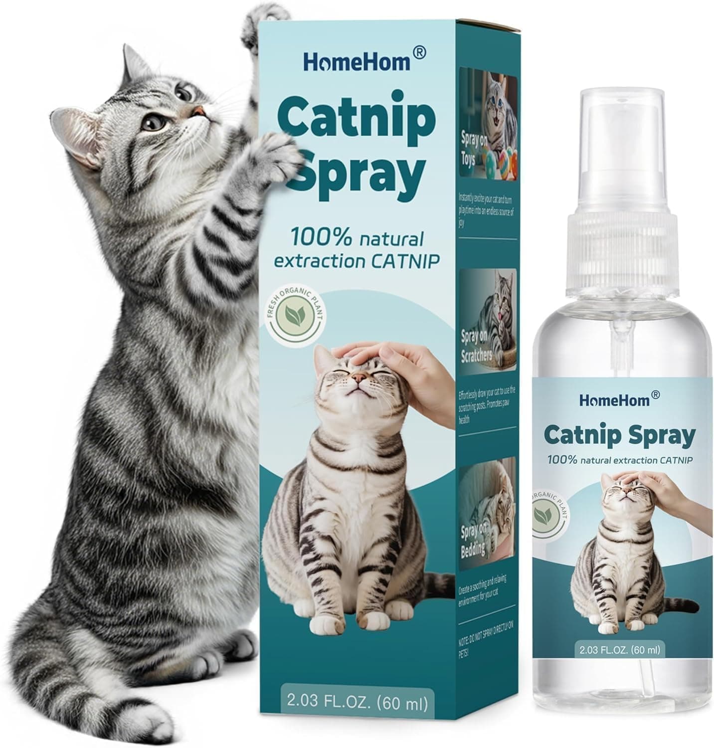 Catnip Spray for Cats | High Potency, Irresistible Play Energizer, Renews Old Toys & Scratchers, No-Mess Spray (2 fl oz)