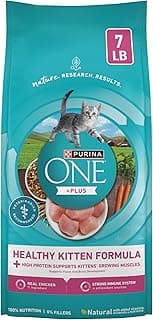 Purina ONE High Protein, Natural Dry Kitten Food, +Plus Healthy Kitten Formula - 7 lb. Bag