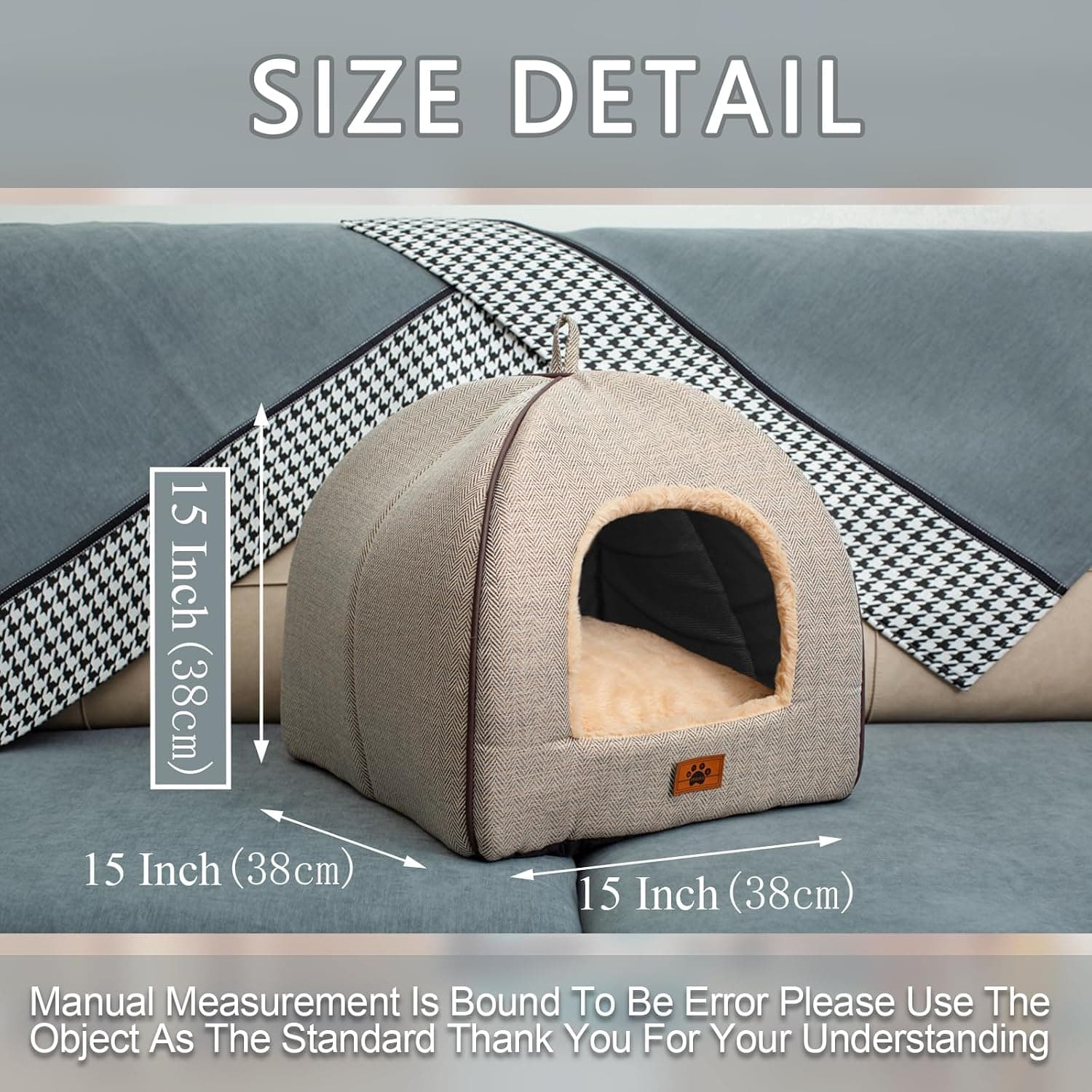 WINDRACING Cat Bed for Indoor Cats - Cat Cave Beds Cat House Cat Tent with Removable Washable Cushioned Pillow, Soft Kitten beds,Cat Beds & Furniture, for Small and Medium Pet Bed