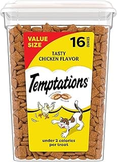 Temptations Cat Treats Classic Crunchy and Soft Cat Treats, Tasty Chicken Flavor, 16 oz. Tub