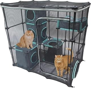 Kitty City Outdoor Catio Furniture and Play Kits for Cats, Outdoor Mega Kit