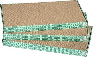 Kitty City XL Wide Corrugate Cat Scratchers 3 Pieces, Cat Scratching, Cat Scratch Pad, Door Clips, Furniture Protectors from Cat Scratching